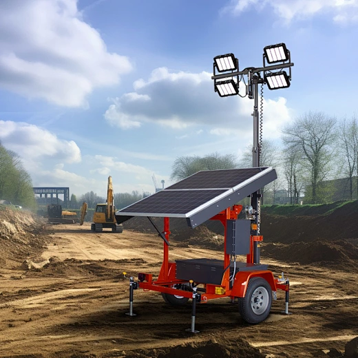 Solar trailer light tower
